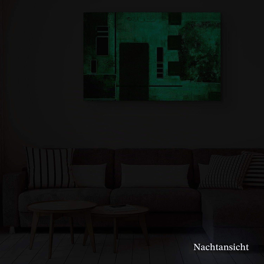 Startonight Bilder Rot Schwarz Geometrisch, Leinwandbilder Moderne Kunst, Abstrakte Wanddeko Kunstdr