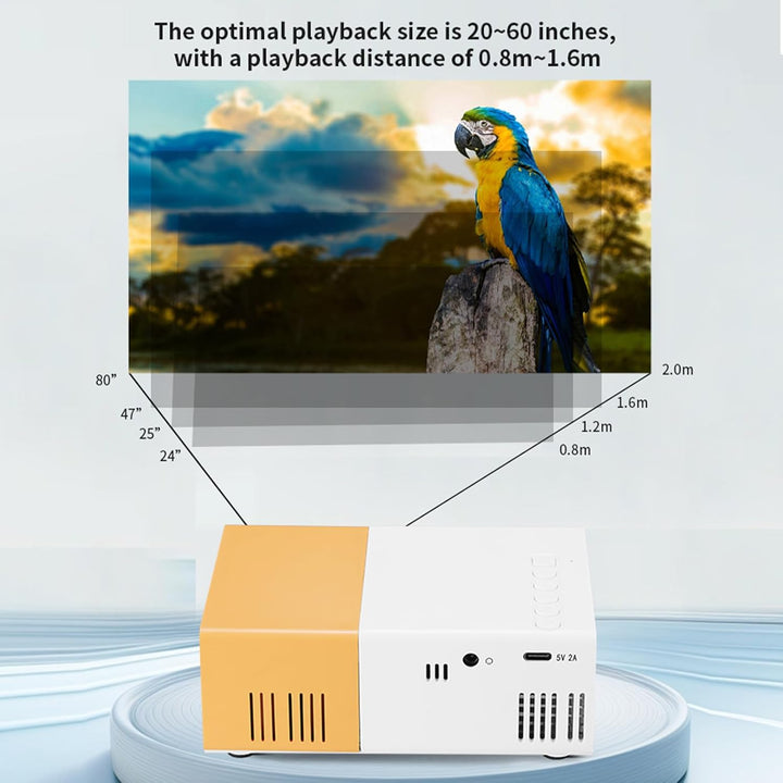 Zunate Smart Projector, 1080p Full HD Tragbarer Filmprojektor mit 100ansi Helligkeit und Manuellem Z