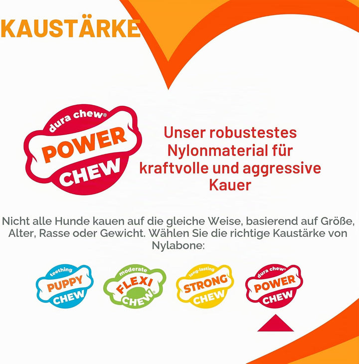 Nylabone Extreme, Kau- und Zahnspielzeug für Hunde, Hundeknochen, für aggressiv / Starke kauende, Hä