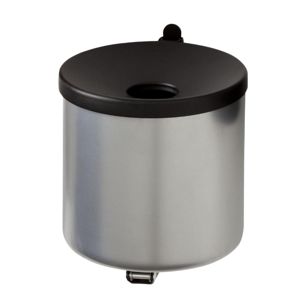 PROREGAL Runder Sicherheits-Wandaschenbecher mit Kippvorrichtung | 2 Liter, HxØ 16x16cm | Metall | S