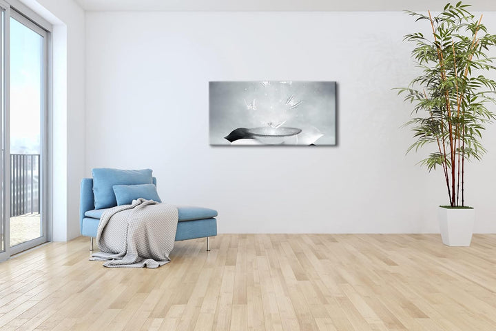 zauberhafte Schmetterlinge Panorama 60x30 cm als Leinwandbild, Motiv fertig gerahmt auf Echtholzrahm
