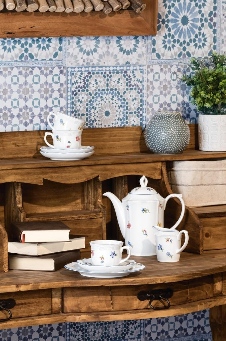 Seltmann Weiden 001.717234 Kaffeeservice 18-teilig Sonate Nostalgie, Weiss, 43.0 x 24.0 x 18.1 cm 18