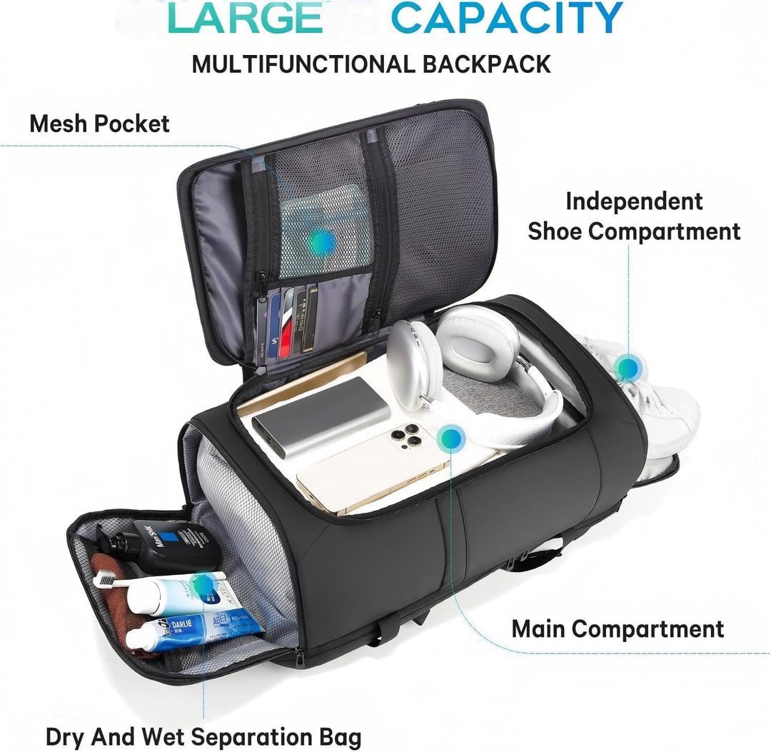 BG FUTURE AESTHETICS Reiserucksack mit Schuhfach, Wochenend-Business-Handgepäck, Flug Genehmigt Bord