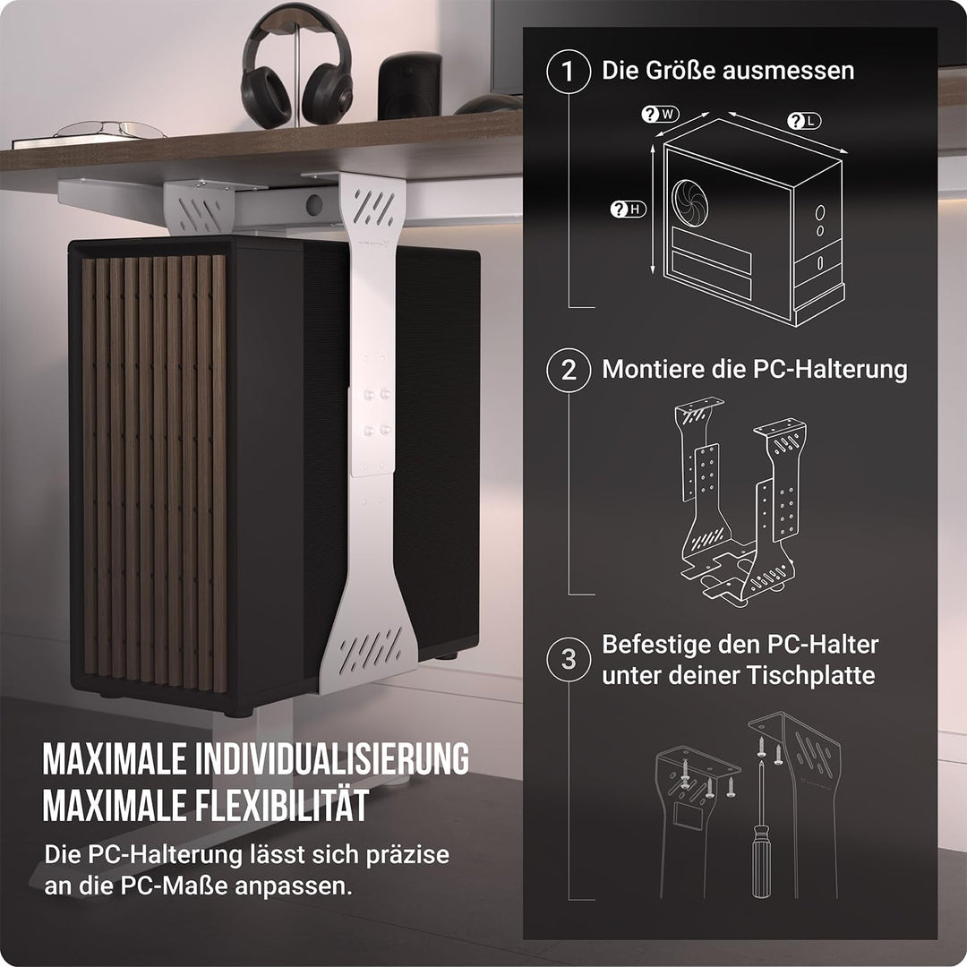 PC Halterung unter Schreibtisch – Schwerlast Computer Halterung unter Schreibtisch – Bis zu 35 kg Tr