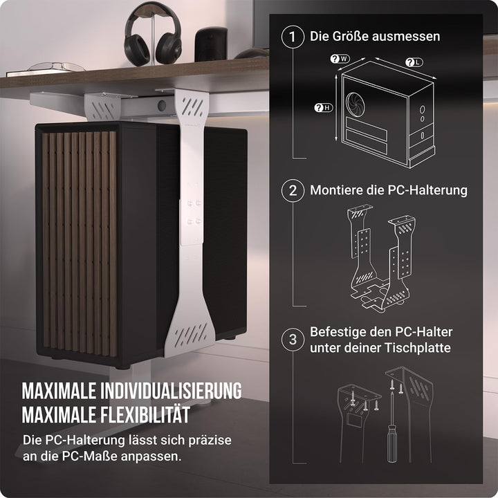 PC Halterung unter Schreibtisch – Schwerlast Computer Halterung unter Schreibtisch – Bis zu 35 kg Tr
