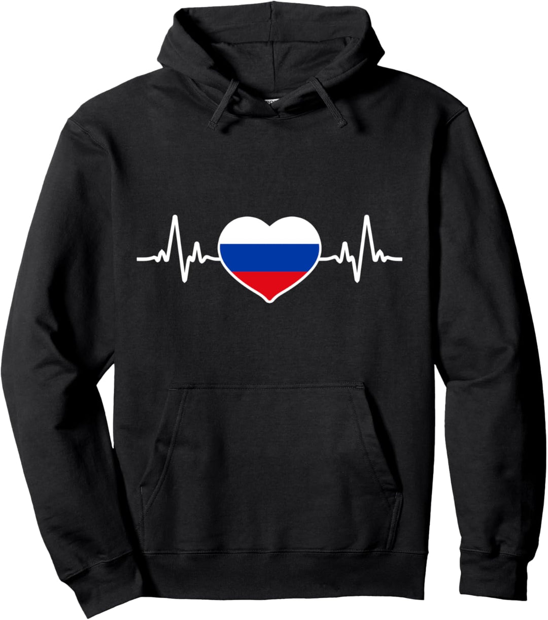 Russland Heartbeat. Pullover Hoodie