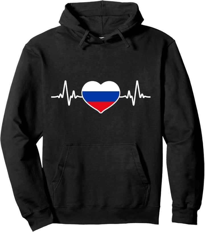 Russland Heartbeat. Pullover Hoodie