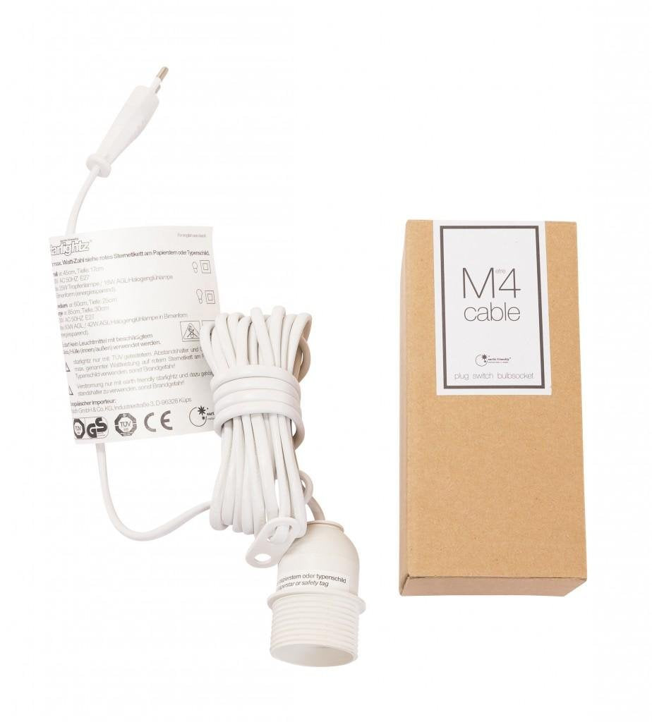 Zubehör für Papiersterne - weiss, inkl. Kabel, Steck