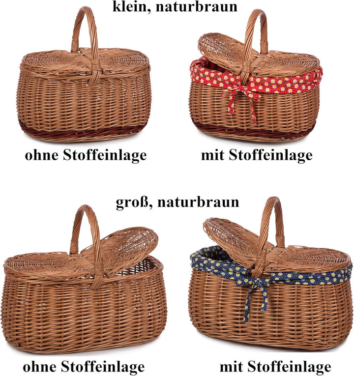 Weidenkorb Korb Einkaufskorb Autokorb Weide Auswahl Picknickkorb Pilzkorb gross