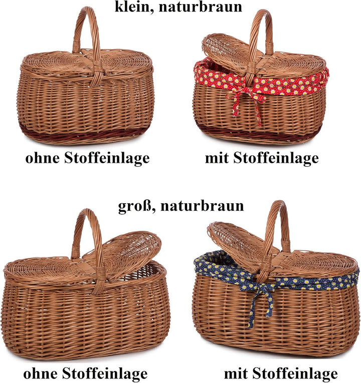 Weidenkorb Korb Einkaufskorb Autokorb Weide Auswahl Picknickkorb Pilzkorb klein