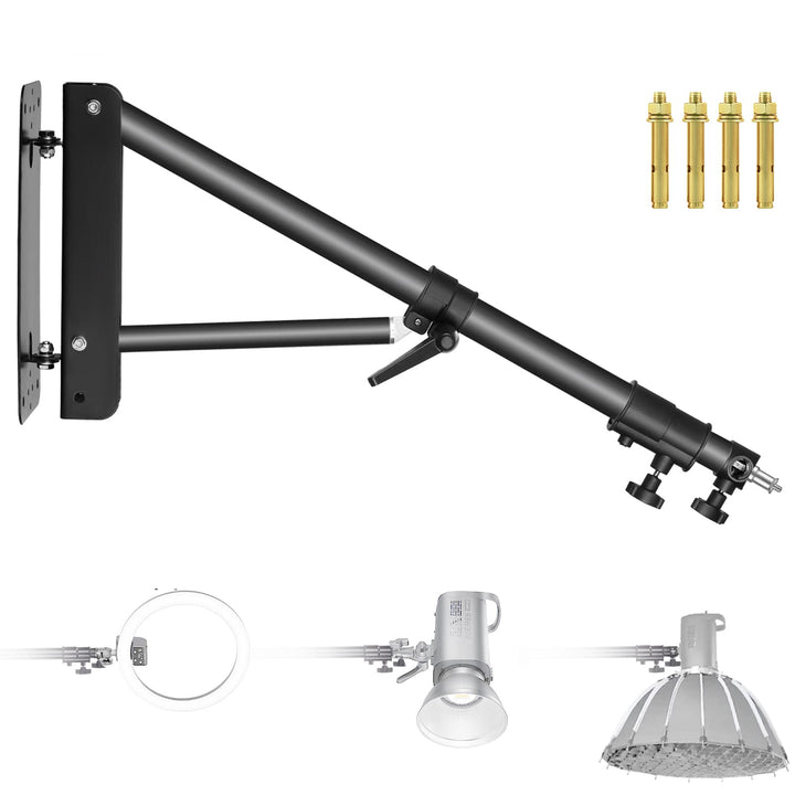 NEEWER Wandmontage Dreieck Boom Arm für Fotografie Blitzlicht, Monolight, Softbox, Regenschirm, Refl