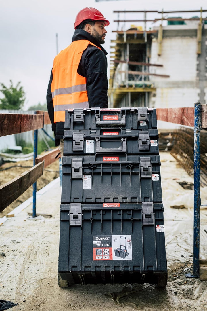 Qbrick System Werkzeugkoffer Werkzeugkasten Leer Werkzeugkiste Box Behälter ONE Box 2.0 Plus Schwarz