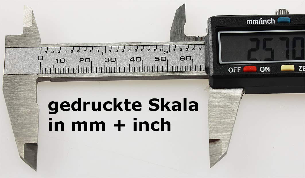 Digitale Präzisions Messschieber 150mm / 6 Zoll Messen von Abständen Durchmesser Tiefenmass Innenmas