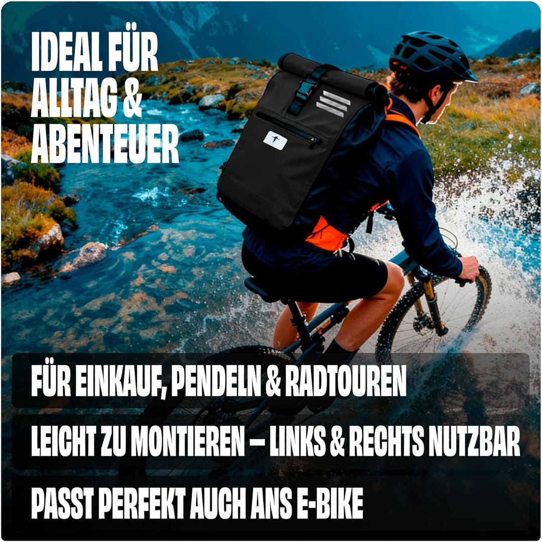 Red Loon Kurier Rucksack Courier Bag Kuriertasche LKW-Plane Backpack Kurierrucksack Schwarz, Schwarz