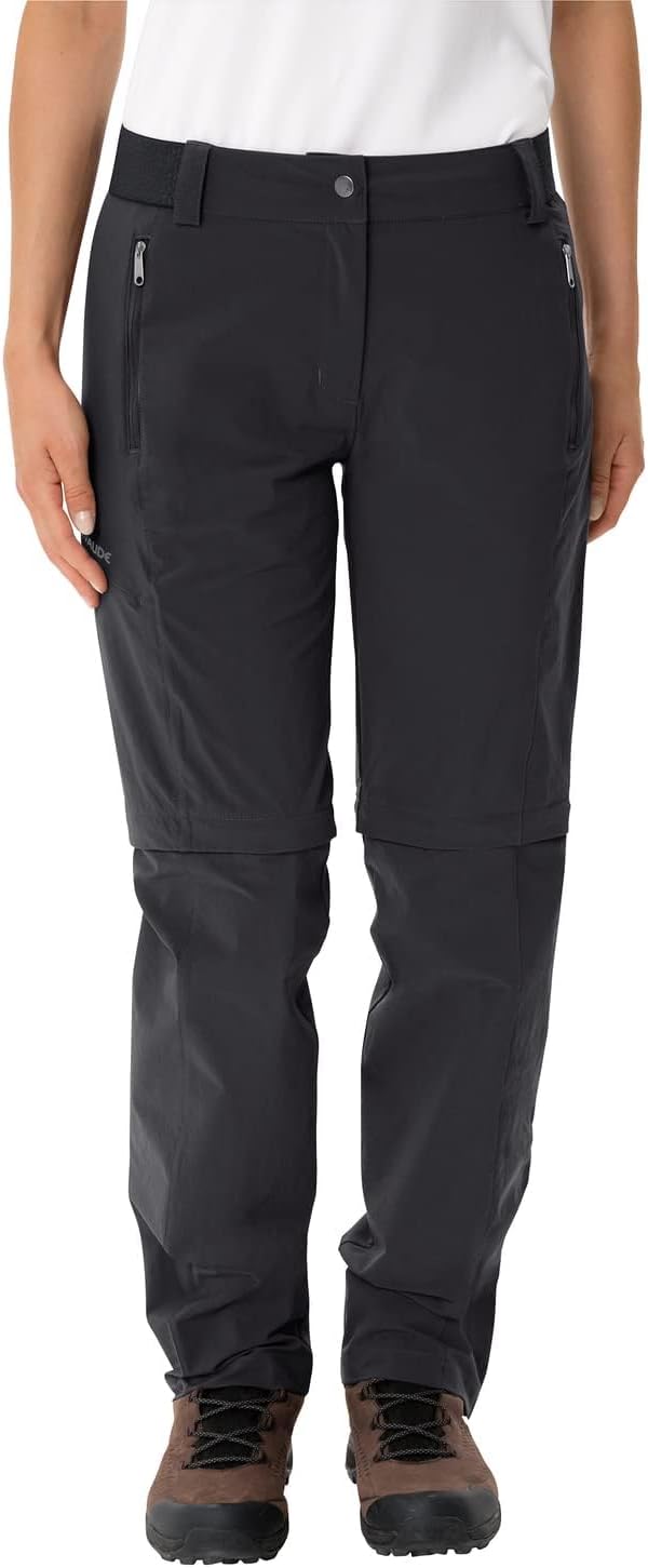 VAUDE Damen Hose Women's Farley Stretch Zo T-Zip Pants Ii 34 Kurz Schwarz, 34 Kurz Schwarz