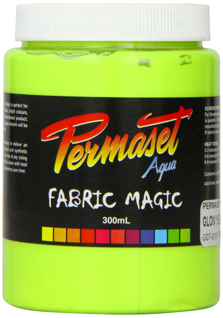 Permaset - Supercover Tinte - für Leinwanddruck - Glow Yellow (leuchtgelb) - 300ml