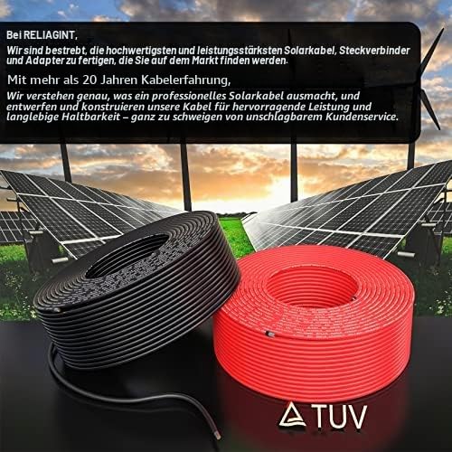 Solarkabel Set 10m – Wetterfeste Verlängerung mit Verzinntem Kupferkabelverbinder Gegen Rost und Oxi