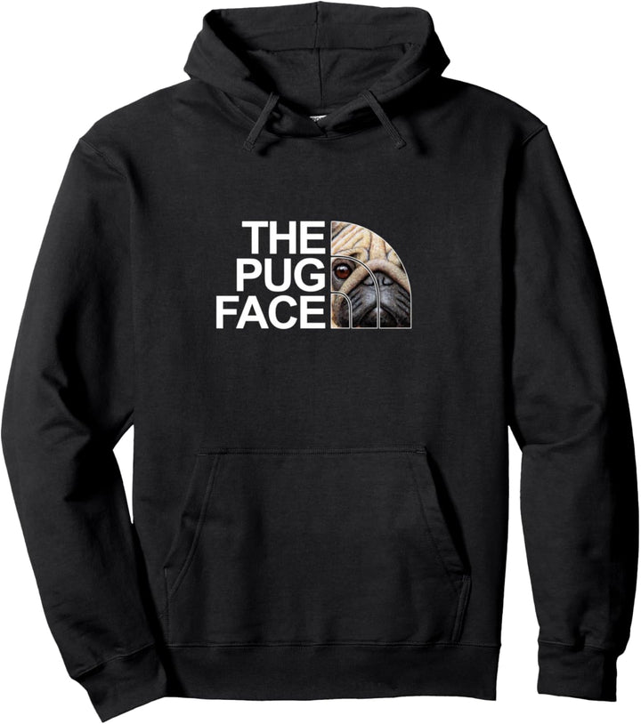Lustiger Mops Pullover Hoodie
