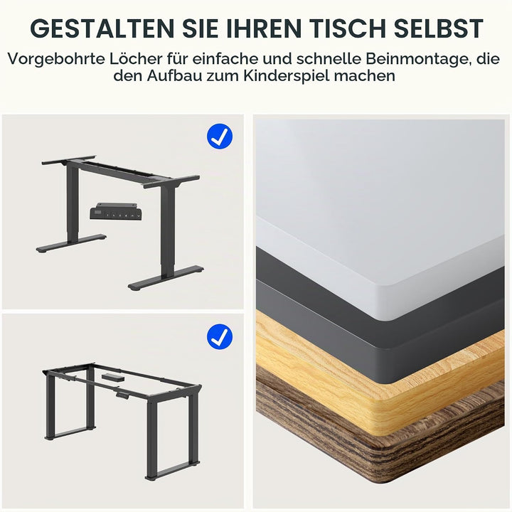 FLEXISPOT stabile Tischplatte 180x80 cm 2,5 cm stark - DIY Schreibtischplatte Bürotischplatte Spanho