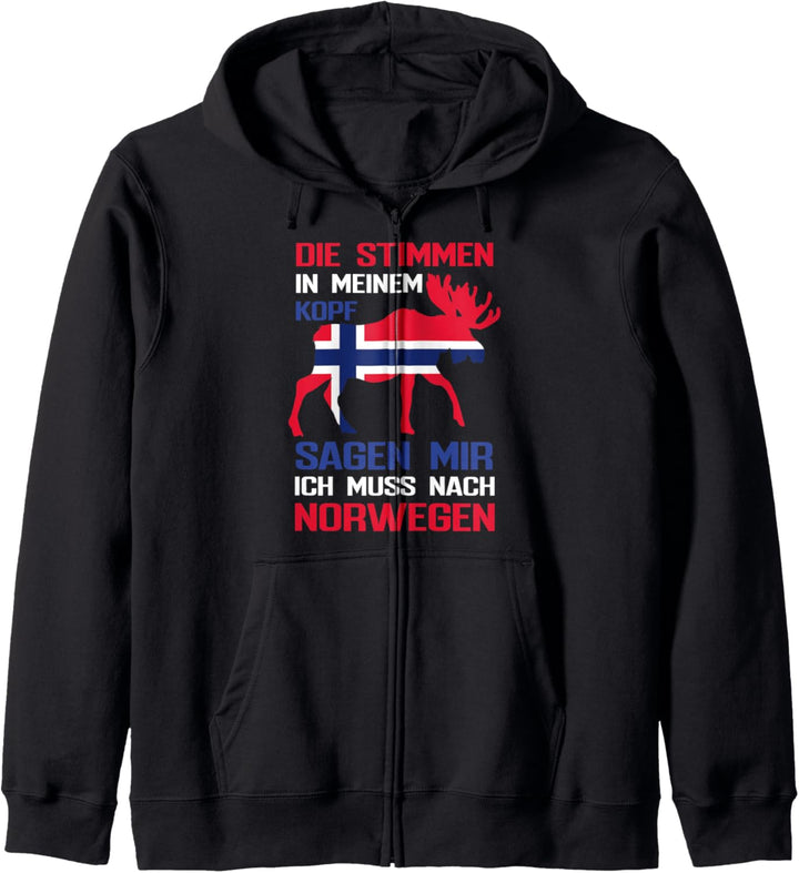 Die Stimmen in meinem Kopf sagen mir ich muss nach Norwegen Kapuzenjacke