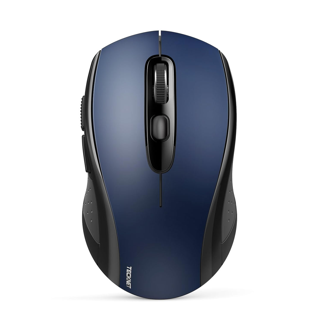 TECKNET Bluetooth Maus, 4000 DPI Maus Kabellos (Tri-Mode: BT 5.0/3.0+2.4GHz) Funkmaus mit USB-Empfän