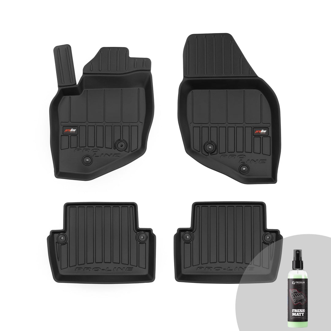 FROGUM ProLine 3D Gummimatten Exklusiven Auto Fussmatten Autofussmatten für Volvo V70 II 2000-2007,