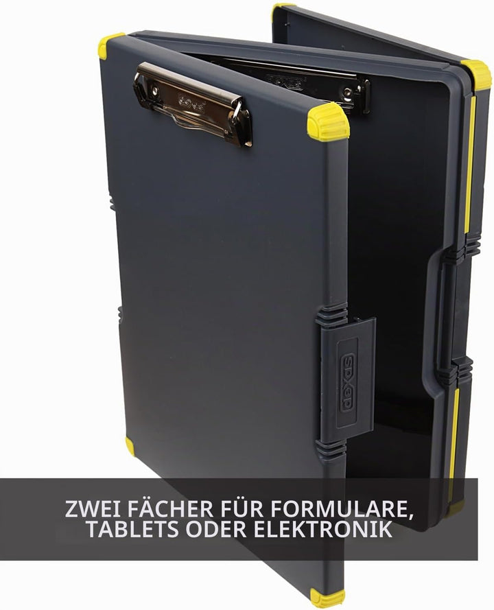 Dexas Duo Clipcase Dual Sided Storage Case and Organizer, Yellow Clip and Edges Gelber Clip und Kant