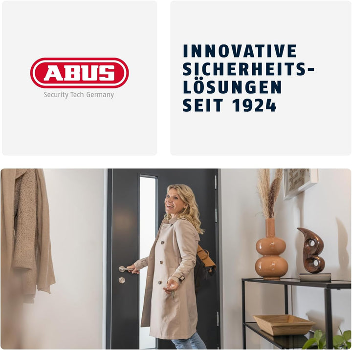 ABUS Türbeschlag SRG92N W - für Haustüren - mit Türklinke innen und Türknauf aussen - für Türen mit
