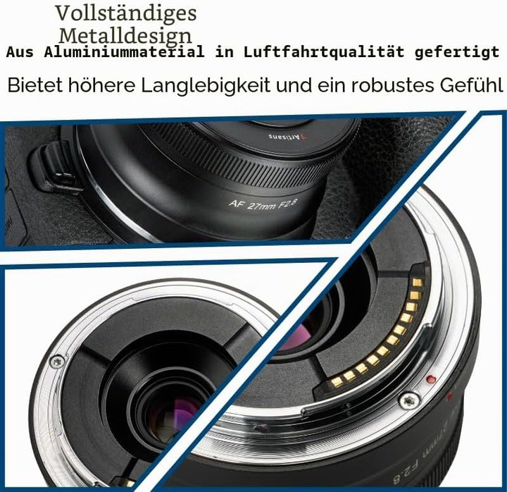 7artisans AF 27 mm F2.8 Autofokus-Objektiv, Weitwinkel-APS-C faszinierendes Autofokus-Kameraobjektiv
