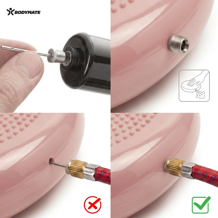 BODYMATE Ballsitzkissen inkl. Pumpe 34cm Durchmesser - Balance-Kissen, Luftkissen, Balance Pad, Nopp