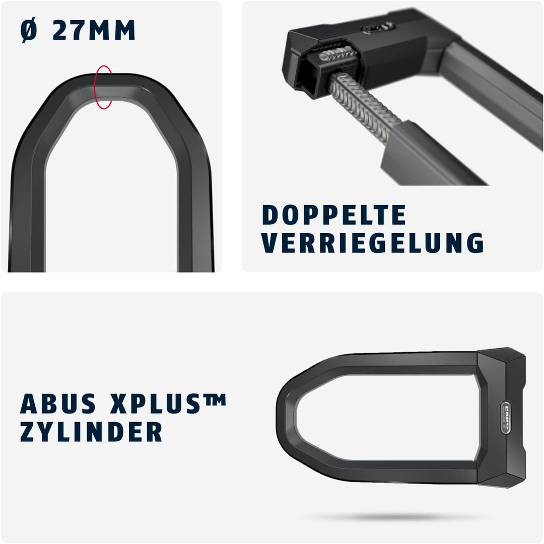 ABUS Bügelschloss Granit Super Extreme 2500/165HB230 - gegen Sägeangriffe mit Winkelschleifern spezi