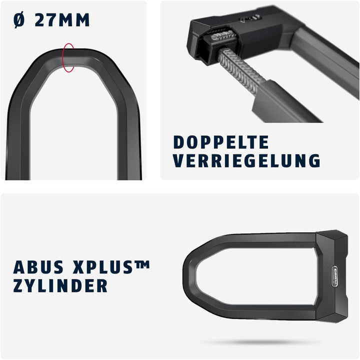 ABUS Bügelschloss Granit Super Extreme 2500/165HB230 - gegen Sägeangriffe mit Winkelschleifern spezi