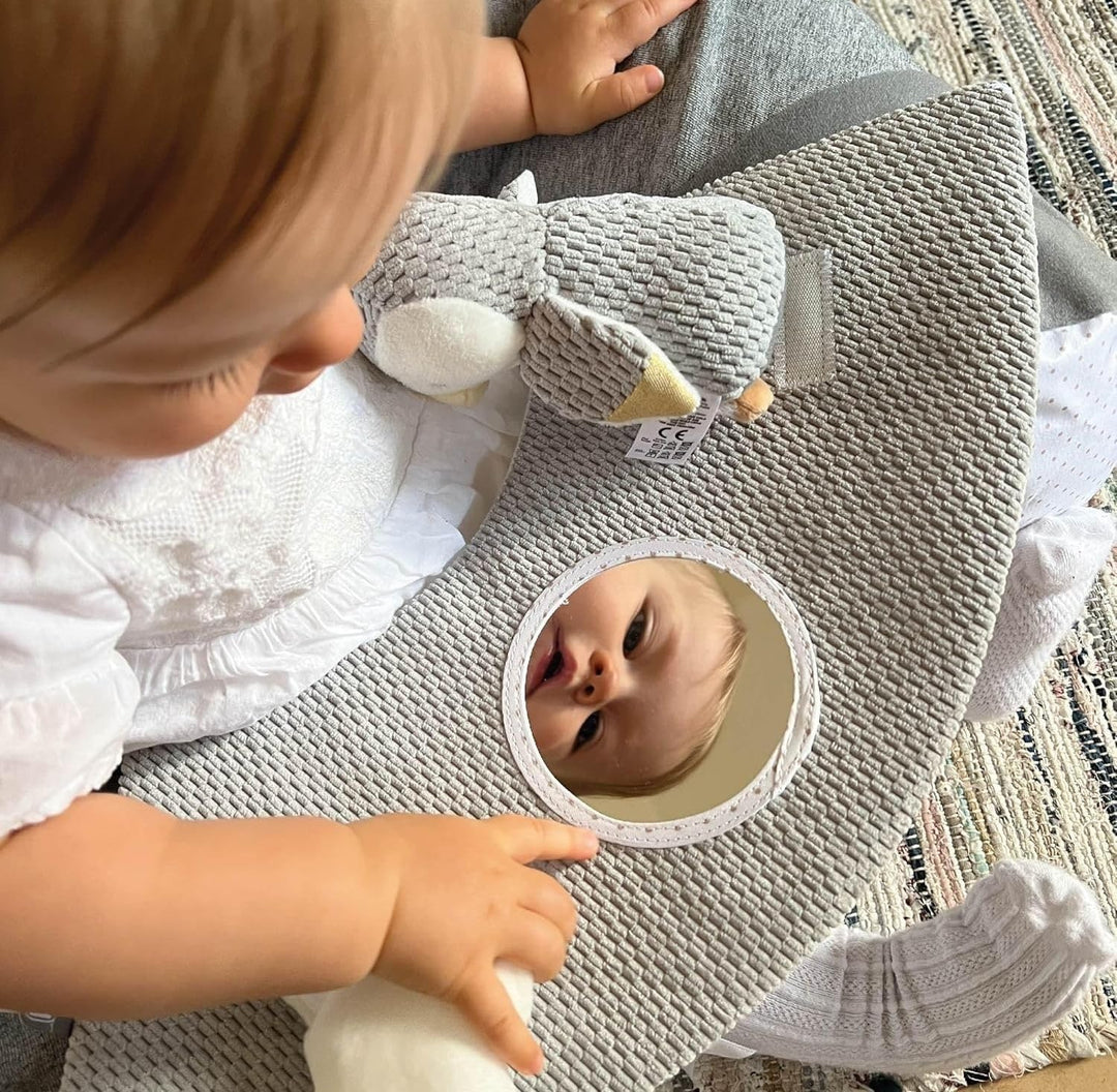 Nuby Penguin Sit-Me-Up Babyschale – aufblasbarer Sit & Play Bodensitz | Abnehmbares Tablett | maschi
