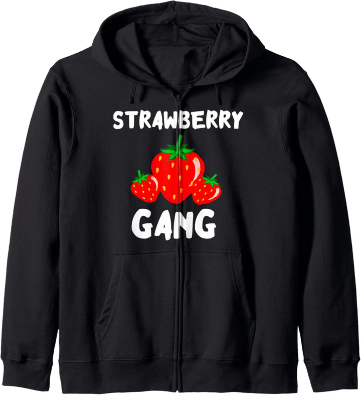 Strawberry Gang Süsse Sommer Früchte Erdbeere Pflücker Team Kapuzenjacke