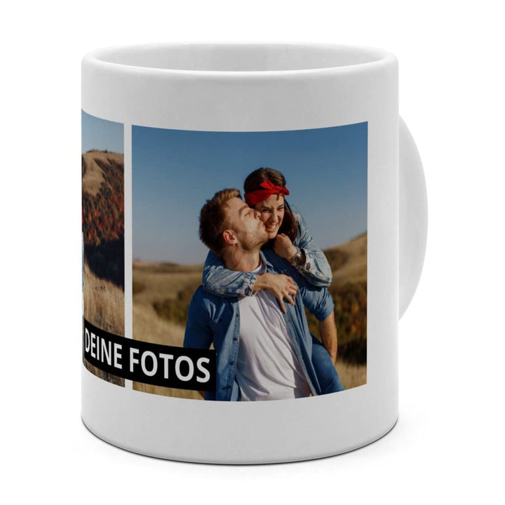 XXL Tasse 'Collage' - Personalisierte Fototasse mit eigenem Foto und Text - Grosse Tasse selbst gest