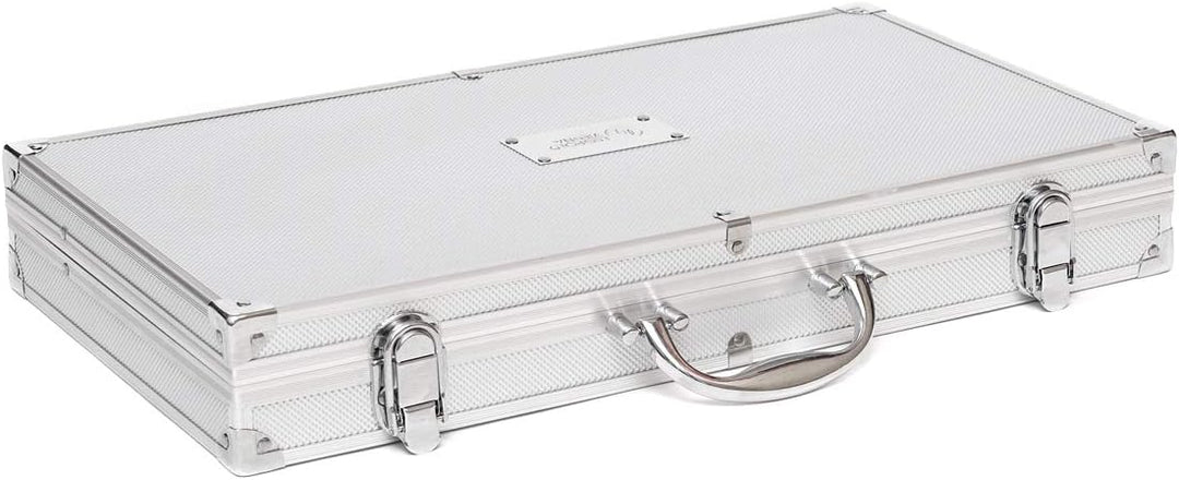 BBQ Grill Set Grillkoffer Küchenhelfer Set Edelstahl Rostfrei 18-teilig mit Koffer Küchenhelfer (Gra