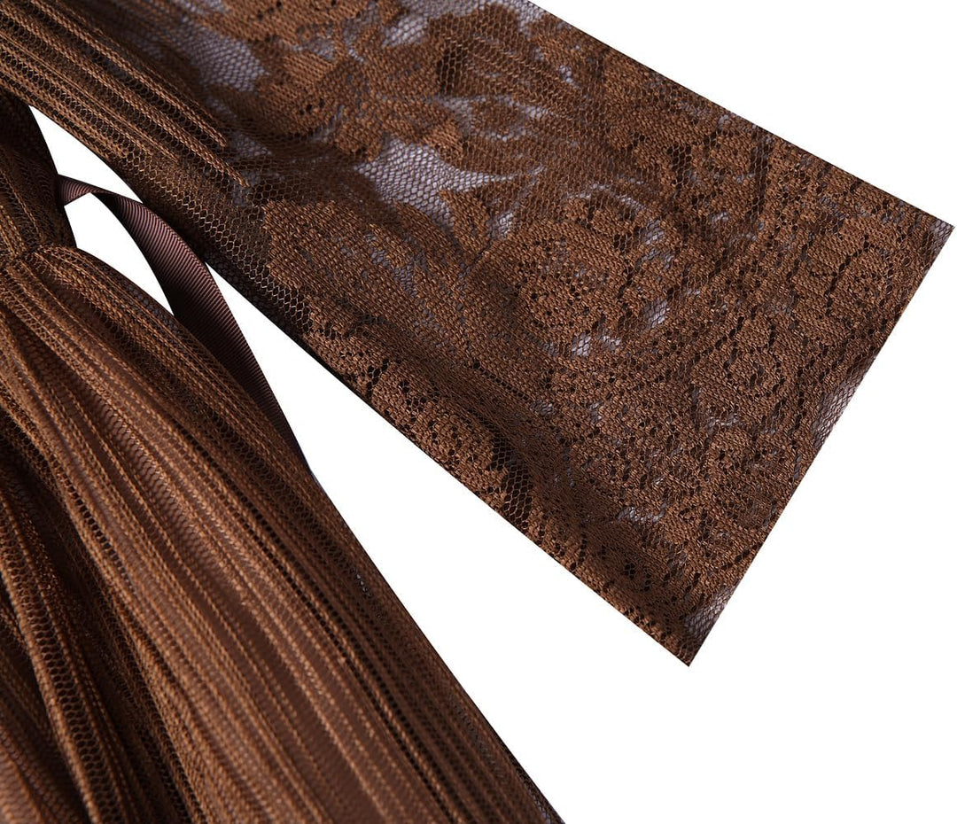 BONNY BILLY Mädchen Kleider Vintage Spitze Tüll Festlich Hochzeit Lang Abendkleid Ballkleid Partykle