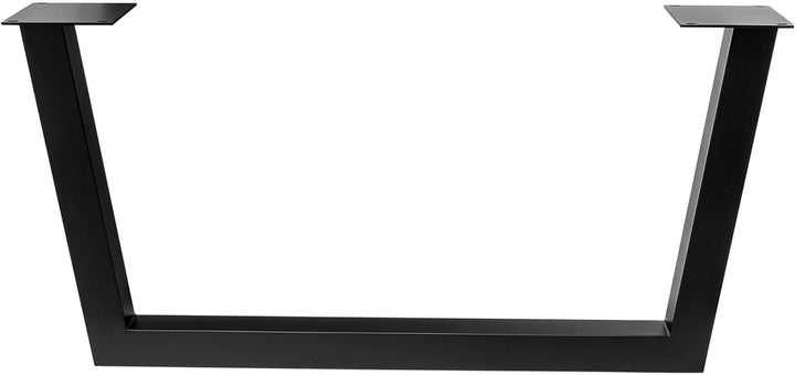 HOLZWERK24 Tischgestell für lange Tischplatten TUG 3005 Stahl schwarz Trapez - Tischkufen Tischfüsse