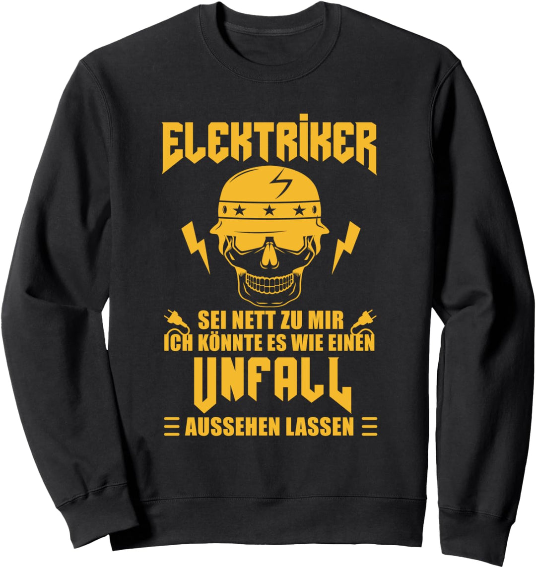 Elektriker Sprüche Herren Mann Lustig Elektroinstallateur Sweatshirt