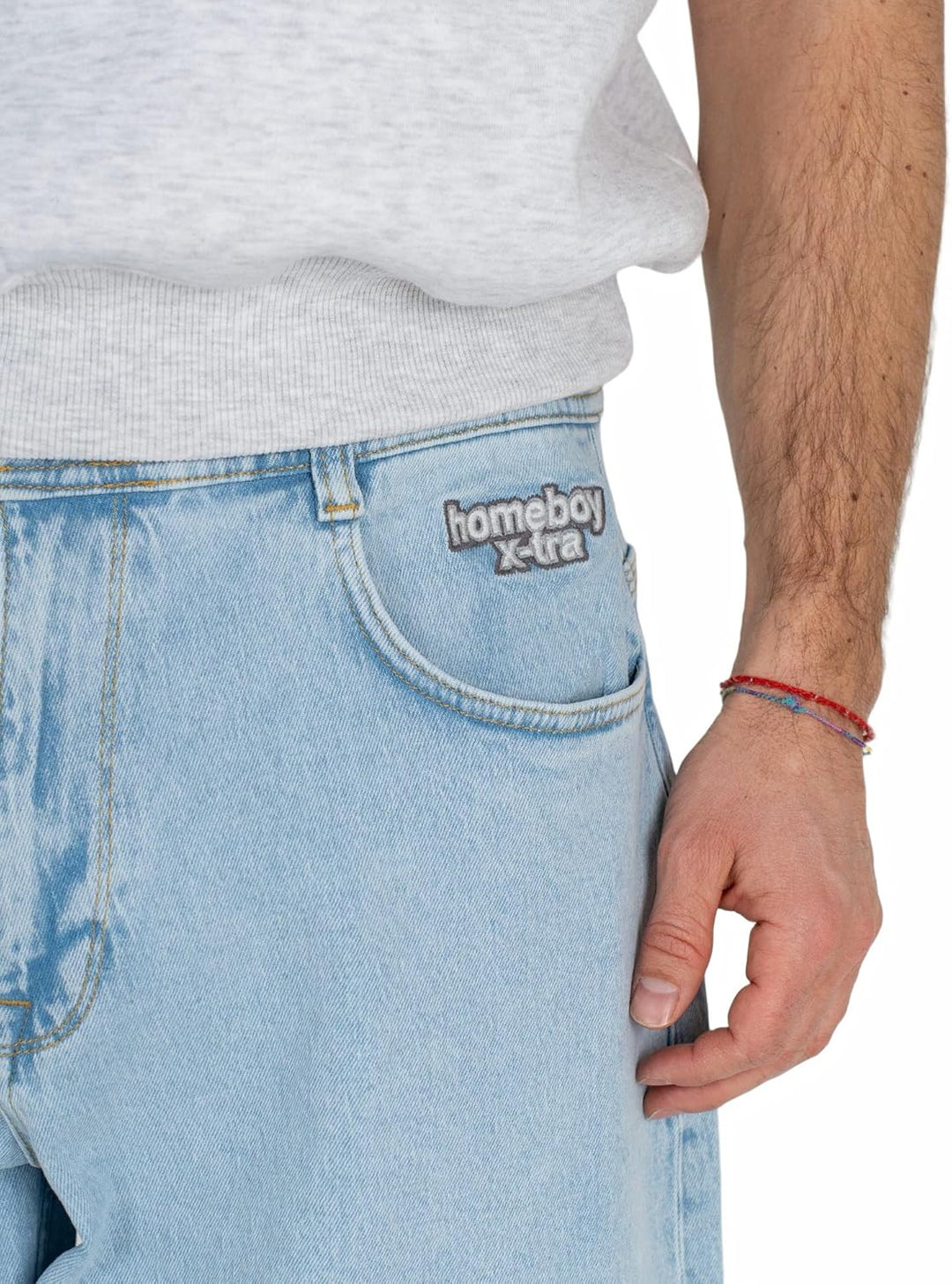 Homeboy Unisex Hose X-tra Monster Denim 25W / 28L Moon, 25W / 28L Moon