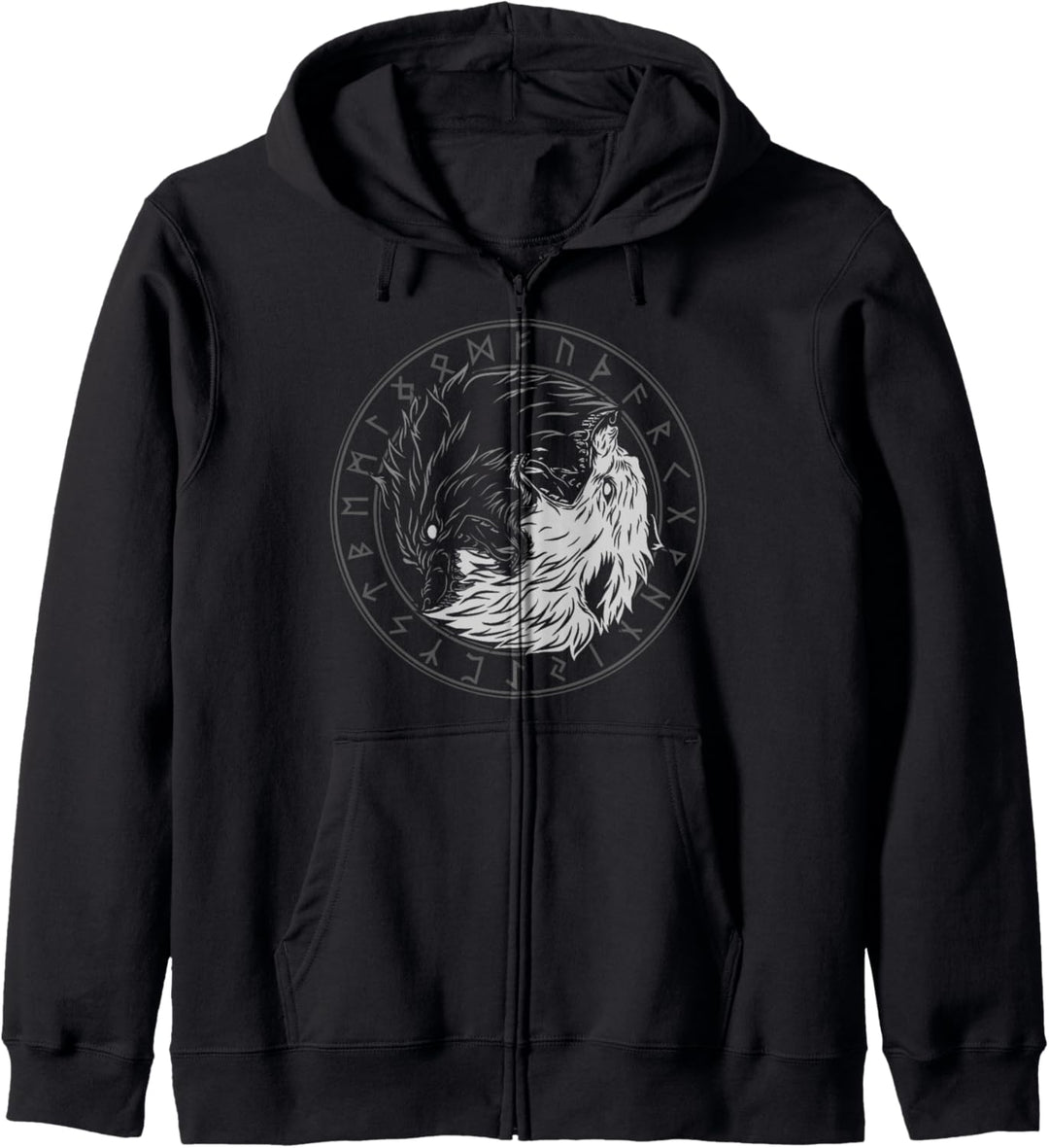 Sons Of Fenrir - Sköll und Hati - Ying Yang Wolf Kapuzenjacke