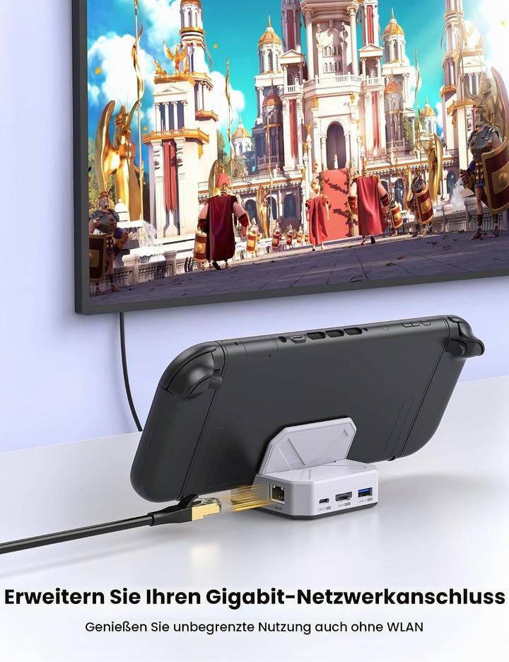 MOGOOD Switch 2 Dockingstation 100W PD, 4K@60Hz, 1Gbps LAN, USB 3.0 | 2x USB 5Gbps, kompatibel mit S