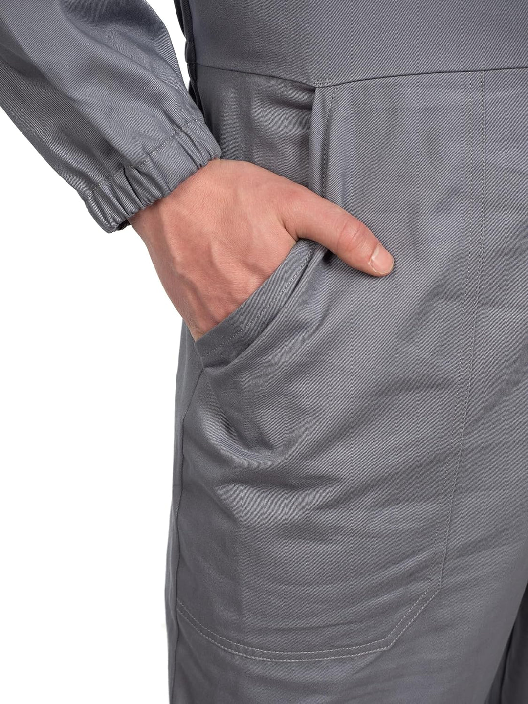 DINOZAVR Ultra Arbeitsoverall Herren Overall Rallyekombi Schutzanzug mit vielen Taschen S Grau, S Gr