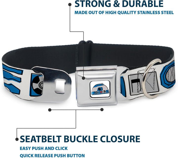 Hundehalsband Sicherheitsgurt Schnalle Star Wars R2D2 Begrenzungsteile weiÃŸ schwarz blau grau rot 4