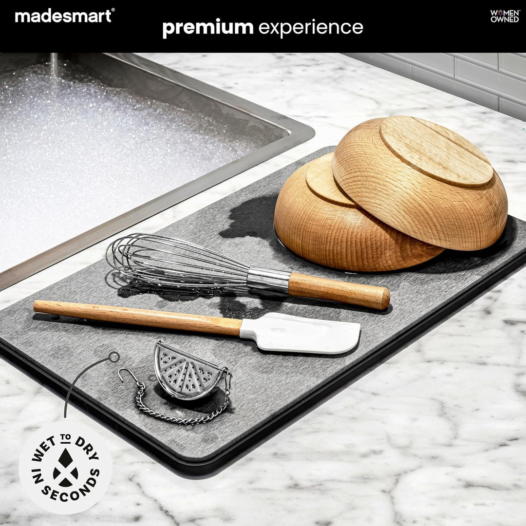 madesmart Geschirrmatte-Granit, Trockensteinsammlung, beschleunigt Feuchtigkeitsverdunstung, natürli