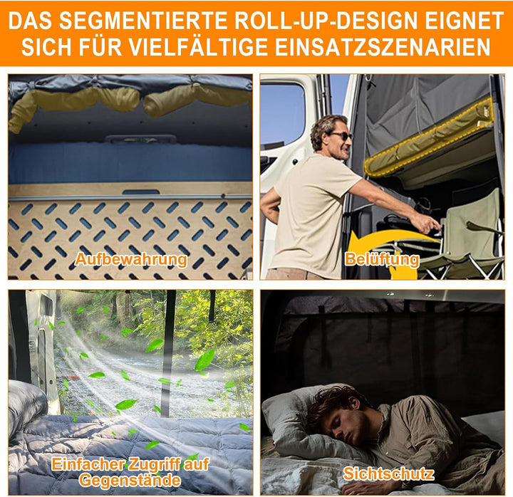Moskitonetz Magnetisch für VW T5 T6 Heckklappe 155 x 146 cm