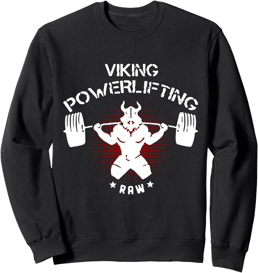 Viking Powerlifting Raw Fitness Gym Gewichtheben Sweatshirt
