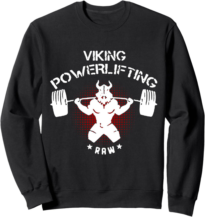 Viking Powerlifting Raw Fitness Gym Gewichtheben Sweatshirt