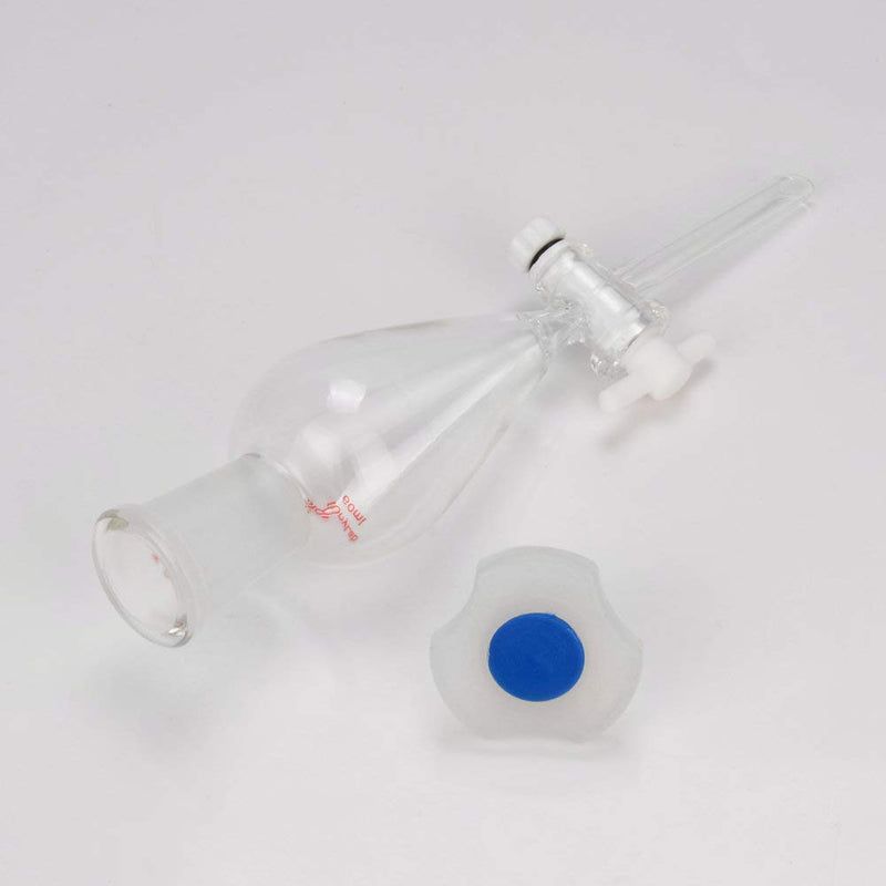 StonyLab 60 ml Trichter aus Borosilikatglas, Separatory Funnel, Schwerwandig Konisch mit 24/40 Gelen