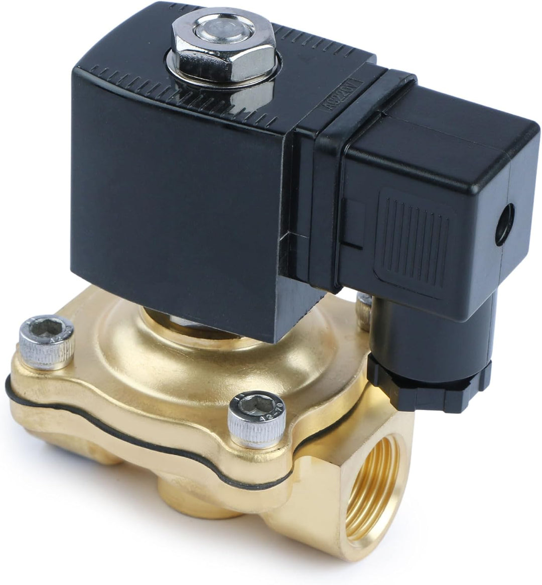 U.S. Solid Solenoid Valve Magnetventil Messing G 1/2" 24V DC Normal geschlossen NC 0-10 bar, elektri